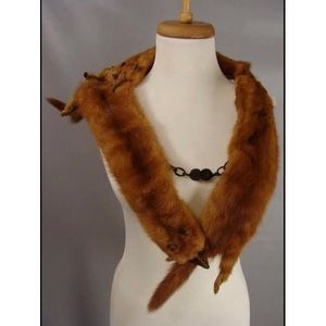 Vintage 1920s Luxury Mink Pelt Shoulder Wrap